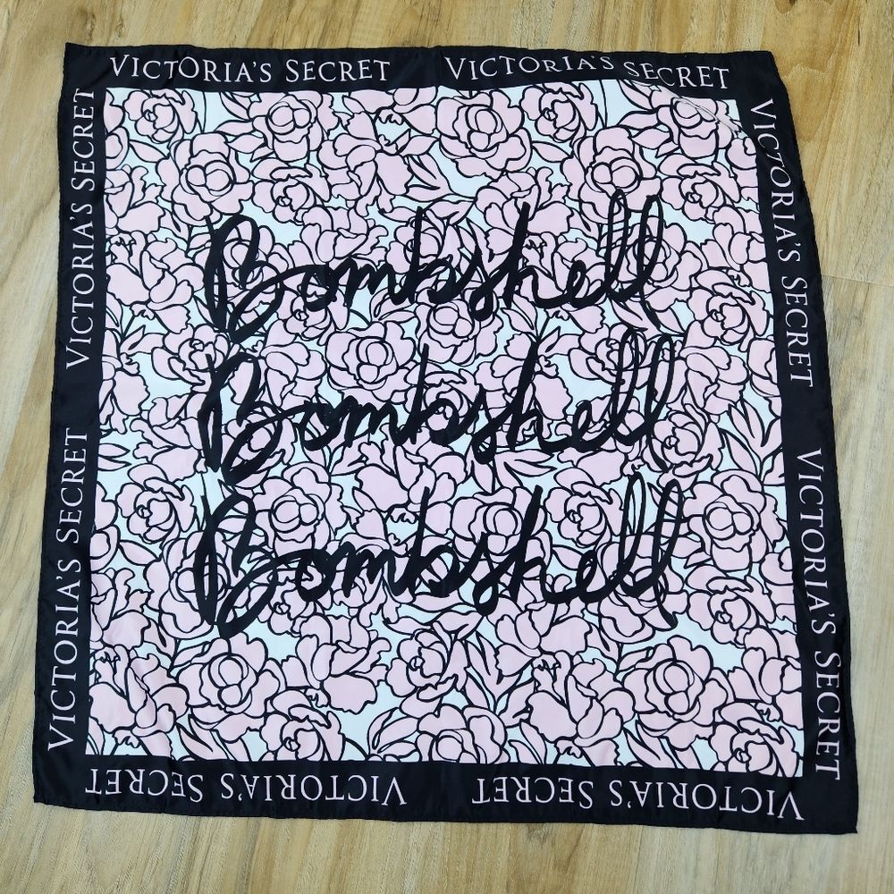 🩵NWT Victoria's Secret Pink & Black "Bombshell" Scarf